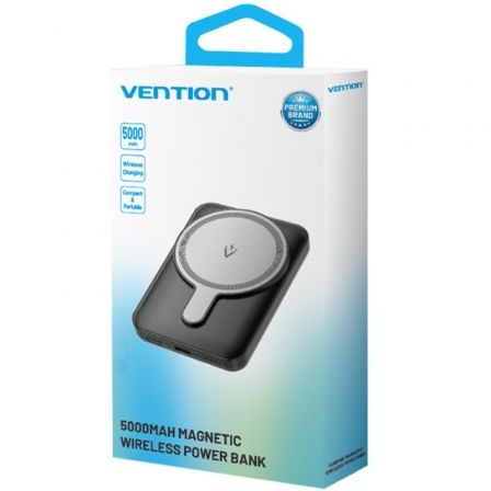 Vention Powerbank 5000mAh FHSB0 20W Carga Inalámbrica Negro Vention Powerbank 5000mAh FHSB0 20W Carga Inalámbrica Negro